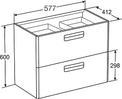 Roca Тумба с раковиной Gap 60 белый глянец – фотография-5