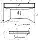 Style Line Тумба с раковиной Матис 80 подвесная тауп темный – картинка-15