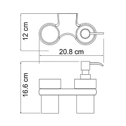 WasserKRAFT Держатель стакана и дозатора "Berkel K-6889" – фотография-3