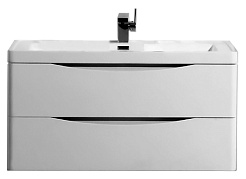 BelBagno Мебель для ванной ANCONA-N 1000 Bianco Lucido, подсветка – фотография-5