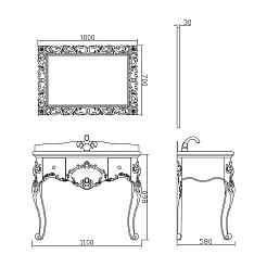 Demax Мебель для ванны "Сорбонна 110" – фотография-2