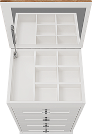 Misty Комод Марта 50 косметический с зеркалом белый/каштан – фотография-5