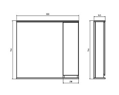 ASB-Mebel Зеркало Марко 80 белый/дуб золотой – фотография-2
