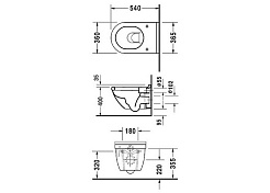 Duravit Унитаз подвесной Starck 3 2225090000 с микролифтом – фотография-2