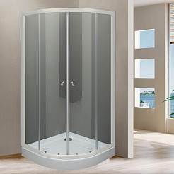 De Aqua Душевой уголок R8080OP-W 80х80 прозрачный – фотография-2