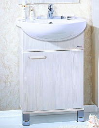 Бриклаер Тумба с раковиной Карибы 50 светлая лиственница – фотография-1