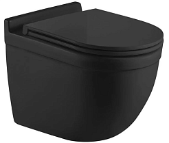 WeltWasser Унитаз подвесной HEIMBACH 043 MT-BL черный матовый – фотография-1