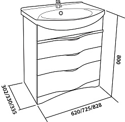 Bas Тумба с раковиной Опера 75 – фотография-2