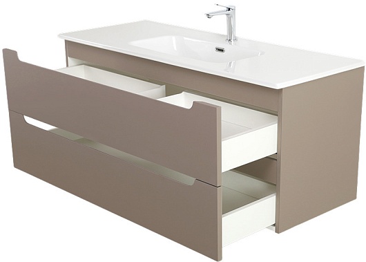 BelBagno Тумба с раковиной Etna 120 подвесная бежевая матовая – картинка-7