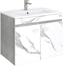 Onika Тумба с раковиной Марбл 75.02 подвесная мрамор/камень бетонный – фотография-1