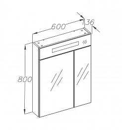  Зеркало-шкаф для ванной Фреш 60 белый – фотография-2