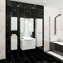  Зеркальный шкаф "Solo-III 76" белый – фотография-4