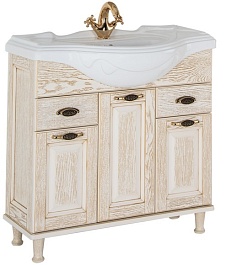 Aquanet Мебель для ванной Тесса 85 жасмин/золото – фотография-12