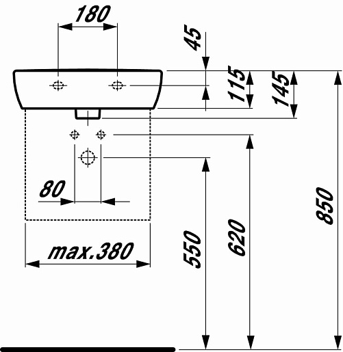 Laufen Раковина Pro 1195.1.000.104.1 – картинка-5
