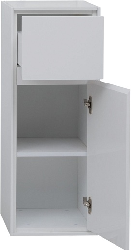 Aquanet Шкаф пенал Милан 35 малый подвесной белый – картинка-5