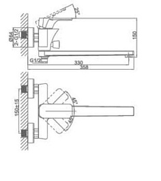 D&K Смеситель "Berlin Humboldt DA1433312" зеленый для ванны – фотография-4