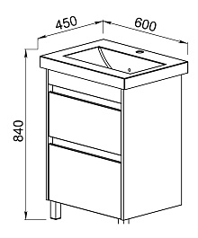 Stella Polare Мебель для ванной Диана 60 – фотография-9
