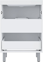 Vivon Тумба с раковиной Kristi 60 белая матовая рифленая – фотография-11