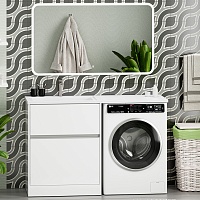 Misty Мебель для ванной с раковиной под стиральную машину Ингрид 130 L белая