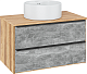 Runo Тумба под раковину Мальта 70 подвесная дуб/серая – картинка-25