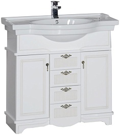 Aquanet Тумба с раковиной "Луис 90" белая (176502) – фотография-1