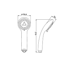 Iddis Душевая лейка A11031 3-режимная – фотография-2