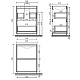 Sancos Тумба с раковиной Libra Floor 60 дуб чарльстон раковина Element 61 CN7001 – картинка-12