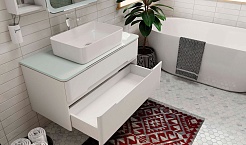 Jorno Тумба под раковину Bosko 100 белая Bos.01.100/P/W подвесная – фотография-2