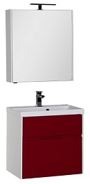 Aquanet Мебель для ванной "Латина 70" бордо 2 ящика (181083) – фотография-1