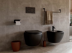 Ceramicanova Подвесное биде Metropol CN4003MB чёрное матовое – фотография-13