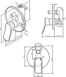 Am.Pm Смеситель для ванны X-Joy F85A45000 встраиваемый – фотография-9