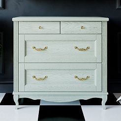 ValenHouse Комод Лиора 90 слоновая кость, фурнитура золото – фотография-1