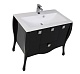 Aquanet Тумба с раковиной "Мадонна 90" черная с кристаллами Swarovski (168904) – фотография-13