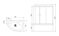 Royal Bath Душевая кабина RB 140ALP-T-CH правая – фотография-10