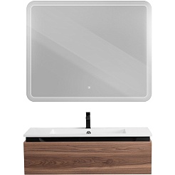 Cezares Тумба с раковиной Slider 100 подвесная дымчатый орех – фотография-7