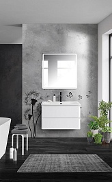 BelBagno Тумба с раковиной Albano 80 подвесная Bianco Lucido – фотография-10