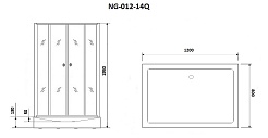 Niagara Душевой уголок NG-012-14Q BLACK – фотография-3