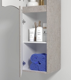 Водолей Пенал подвесной Адель 35 L белый камень – фотография-4