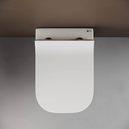 Ceramicanova Подвесной унитаз New Day Rimless с системой инсталляции Balance кнопка Square хром глянцевый – фотография-4