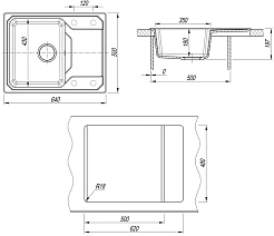 Dr. Gans Мойка кухонная Кардинал 640 латте – фотография-4