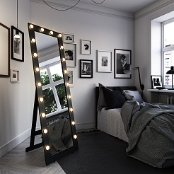 Continent Зеркало гримерное 600x1750 черное – фотография-10