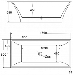 BelBagno Акриловая ванна BB54-1700 – фотография-2