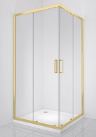 BelBagno Душевой уголок Luce 80/80 LUCE-A-2-80-C-ORO профиль золото стекло прозрачное