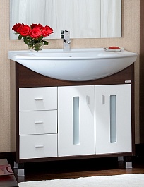 Бриклаер Тумба с раковиной Бали 85 венге – фотография-1