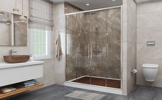 DTO Душевая дверь в нишу FC2 190-210 Chrome – картинка-3