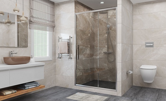 DTO Душевая дверь в нишу FC 140-160 Chrome – фотография-2