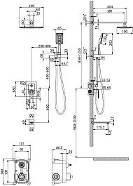 Lemark Душевая система Mista LM6422WG белая/золото – фотография-3