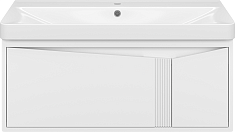 Brevita Тумба с раковиной Cascade 100 подвесная белая