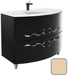 Водолей Тумба с раковиной Бернарди 106 Бежевая – фотография-1