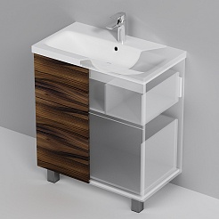 Am.Pm Тумба с раковиной Gem 75 орех – фотография-6